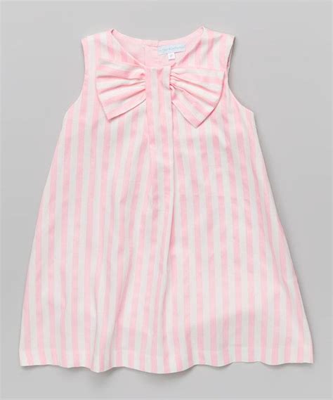 Look At This Pink Stripe Bow A Line Dress Toddler Toddler Girl