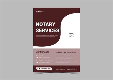 Notary service flyer template design. Lawyer notary serviceS 3323199