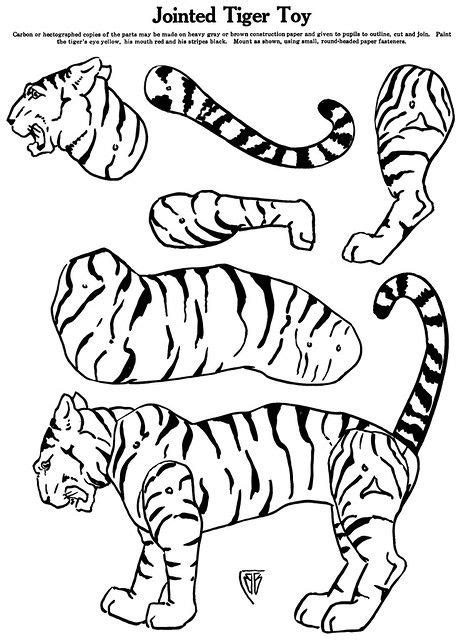 Giant Tiger Paper Toy Free Printable Papercraft Templates Images