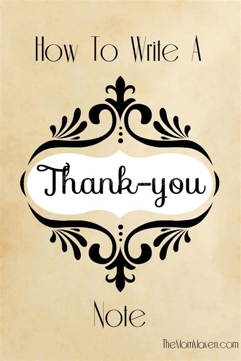 How To Write A Thank You Note The Mom Maven
