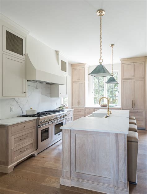 White Oak Kitchen Cabinet Stained Glass Design Ideas
