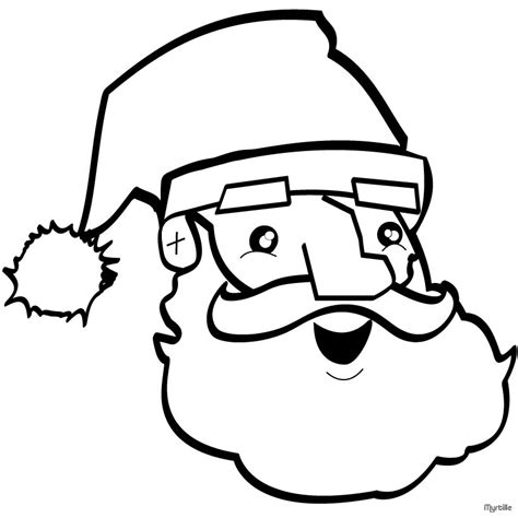 Free printable santa and reindeer pages! Santa's face coloring pages - Hellokids.com