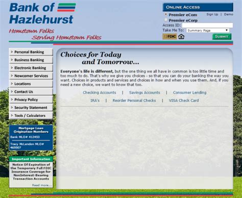Bank Of Hazlehurst Online Banking