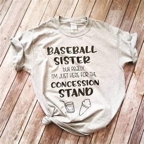 Baseball Sister Here For The Concession Stand By Wildgingershop On Etsy Baseball Sister