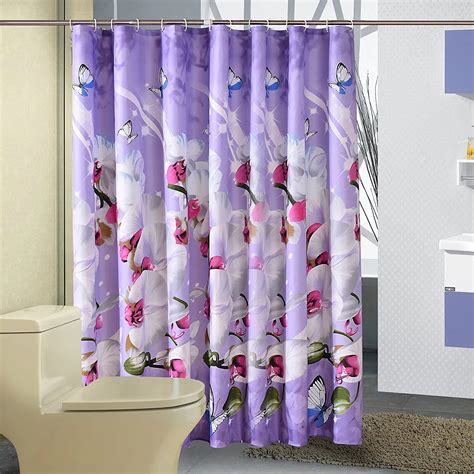 X Polyester Fabric Shower Curtain Waterproof Home Bathroom