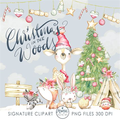 If you have been here for a bit you know i have a slight obsession with hoarding collecting. Christmas Woodland Animals Clipart | Pre-Designed ...