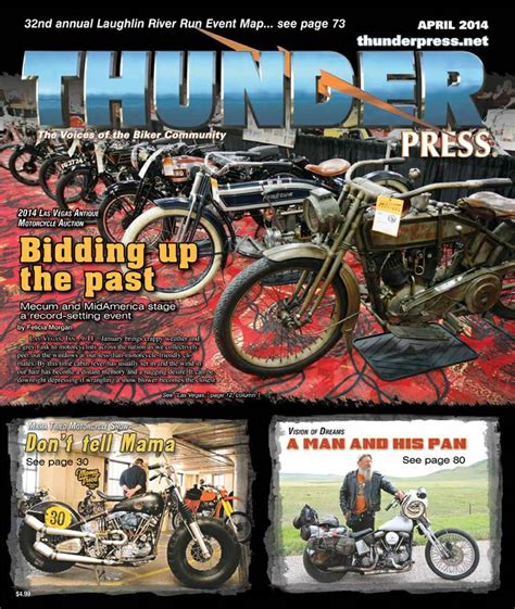 April 2014 Thunder Press Magazine Cover Laughlin River Thunder