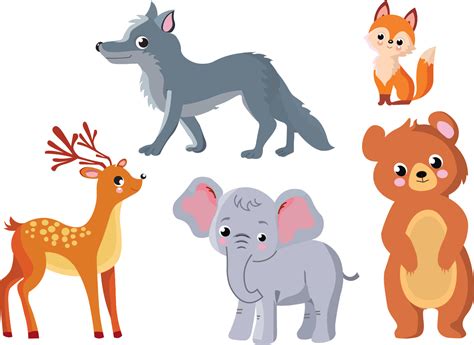 Cute Animal Mammals Illustration Set Graphic By 1riaspengantin