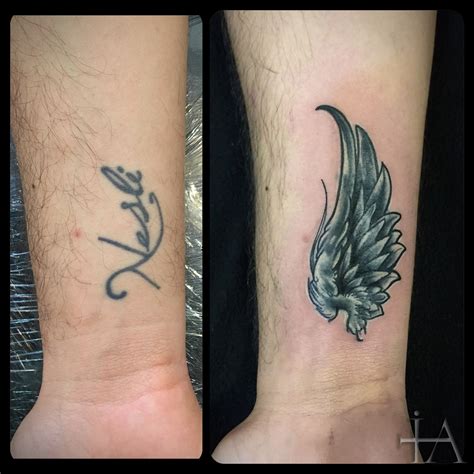 Cover Up Angel Wing Tattoo
