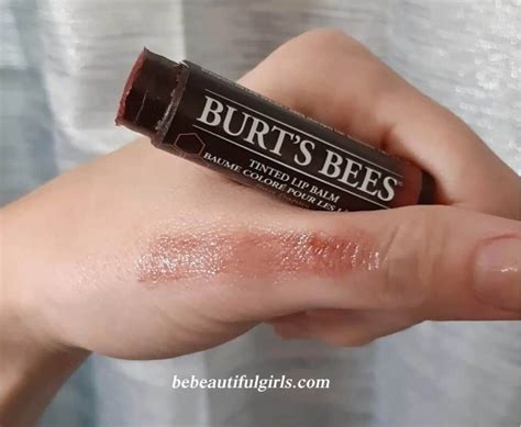 $6.99) but then, i swatched it on the inside of my arm, and became sad: Burt's Bees Tinted Lip Balm-Red Dahlia Review And Swatches