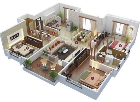 Bungalow 3d Floor Plan Modern House Design Wow