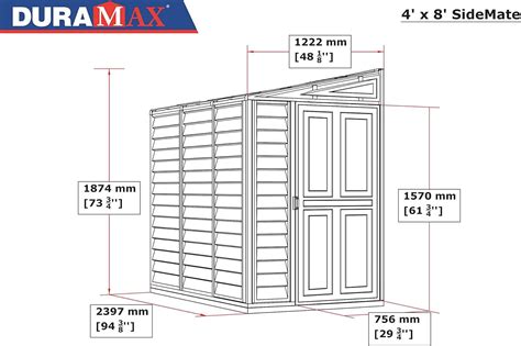 Saffron By Duramax 4x8′ Lean To Plastic Shed With Foundation Grid →