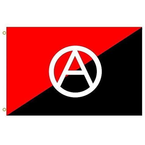 Large Flag Anarchist Flag With A Symbol 2 Flag A Red And Black Flag