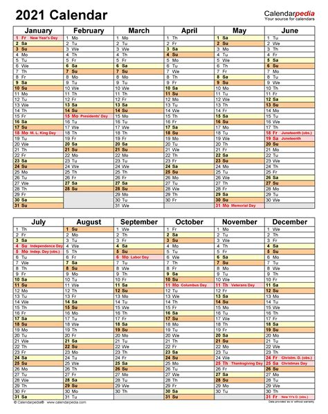 Excel 12 Month Calendar 2021 Blank Calendar Template Word 2021
