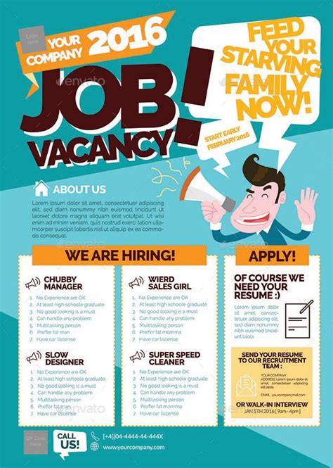 While many people choose to simply post a quickly written advertisement on a local job board, there are more. Job Vacancy Flyer (Dengan gambar) | Brosur, Tips mengajar ...