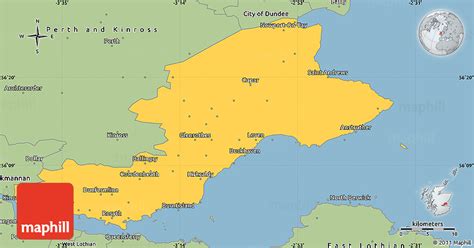 Savanna Style Simple Map Of Fife