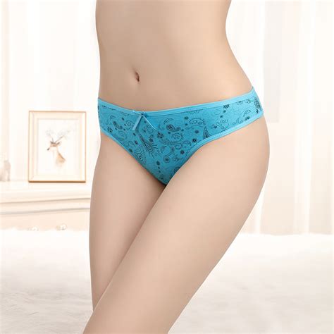 2019 New 6 Pcslot Cotton Ladies Underwear Sexy Thong Panty Woman G