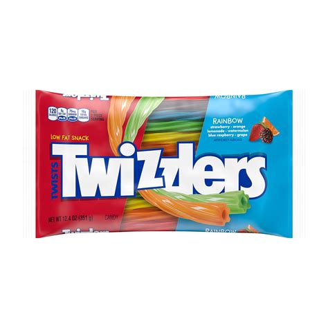 Twizzlers Twists Assorted Fruit Flavored Rainbow Chewy Candy Holiday