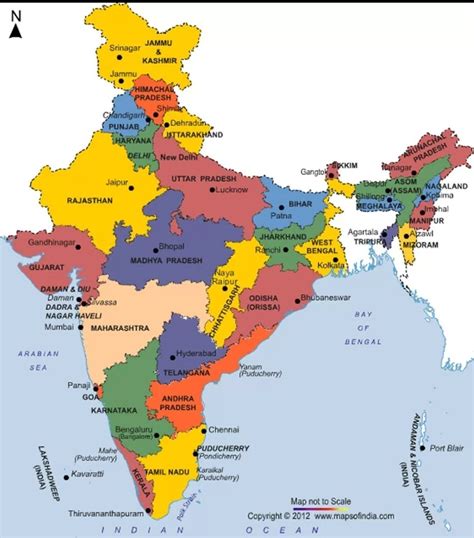 Political Map Of India With States And Their Capitals Images My XXX