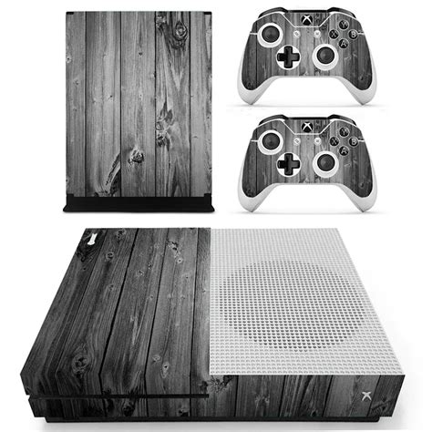 Wood Grain Game Sticker For Microsoft Xbox One Slim S Console And 2