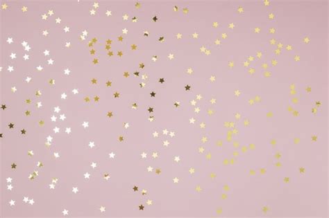 Shabby chic rose patterns and seamless backgrounds. Pink Background With Golden Stars | Pink background ...