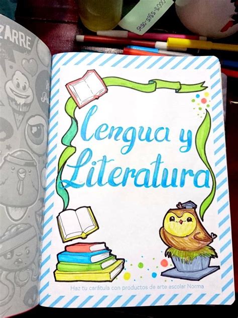 Carátulas Portadas De Cuadernos De Lengua Y Litetatura Portadas De