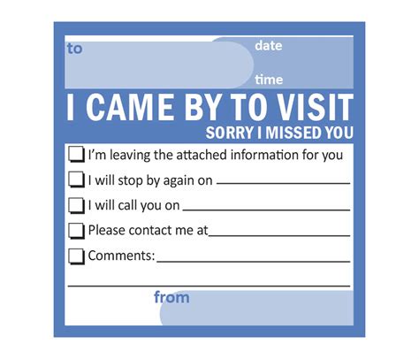 I Came By To Visit Sorry I Missed You Sticky Notes Adhesive Etsy