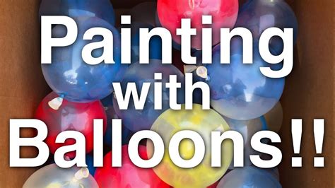 Diy Painting With Balloons Youtube