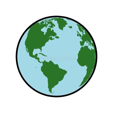 Icono De La Esfera Del Mundo De La Tierra Del Mapa Del Planeta Gráfico
