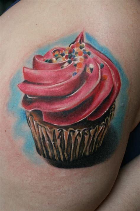 Pin By Nicole Lee On Permanent Cupcake Tattoos Cupcake Tattoo Designs Food Tattoos