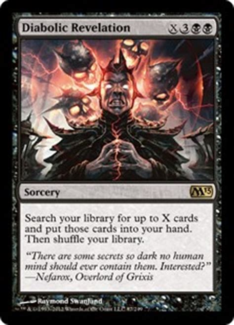 Maybe you would like to learn more about one of these? Diabolic Revelation - Sorcery - Cards - MTG Salvation