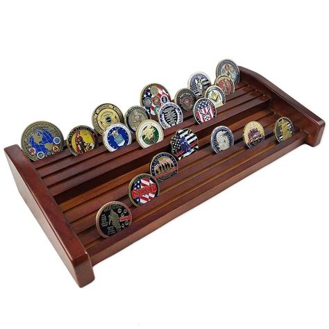 Buy Decowoodo Challenge Coins Display Case Natural Solid Wooddouble