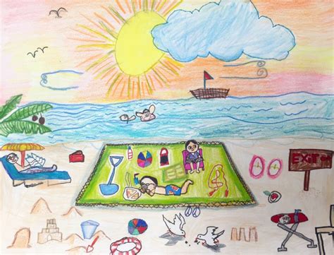 Beach Drawing For Kids Bmp Cove