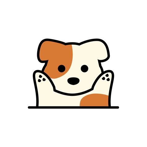 Cute Puppy Or Dog Cartoon Illustration Animal Raising Hand Wildlife