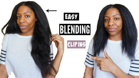 How To Blend Clip In Extensions W Natural Hair Easy T Keyah B Youtube