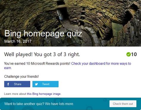 Take The Bing Homepage Quiz Challenge In 2021 Bing Quiz 10 Things