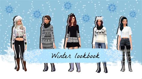 Sims 4 Winter Lookbook Cc List Youtube