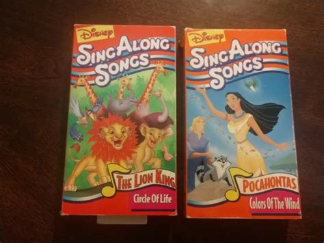 Vhs Lot Of Disney Sing Along Songs Pocahontas The Lion King X Nice Tapes Picclick Ca