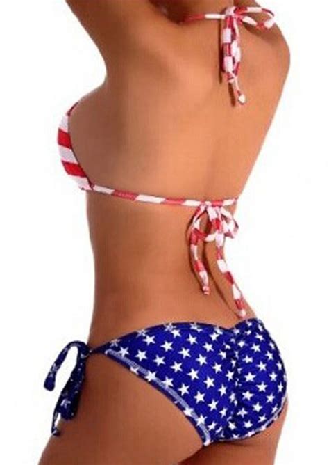 American Flag Sexy Bikini Set Fairyseason