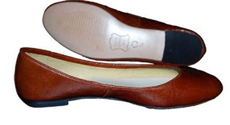 Leather Ballet Flats Tabacco Premium Leather Flats Natural Brown