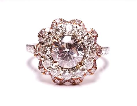 2.35ct Natural Fancy Light Pink Diamond Engagement Ring GIA 18K White