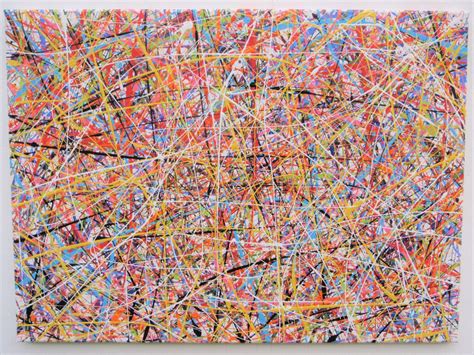 5 out of 5 stars. LARGE MODERN ART NEW DRIP & SPLATTER ABSTRACT PAINTING ON ...