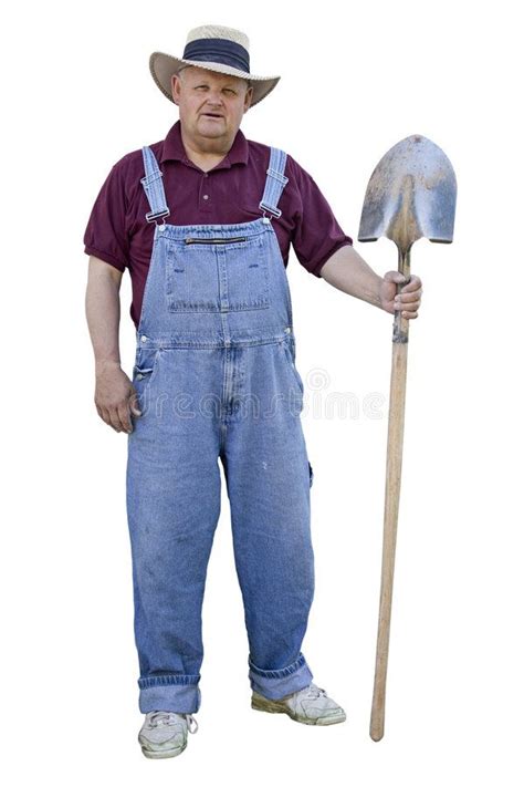 Old Farmer With Overalls On Stock Image Image Of Midwest Talking