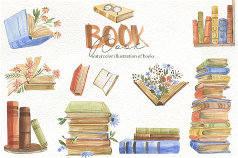 Watercolor Vintage Books Clipart Reading Png 1112217 Clip Art Library