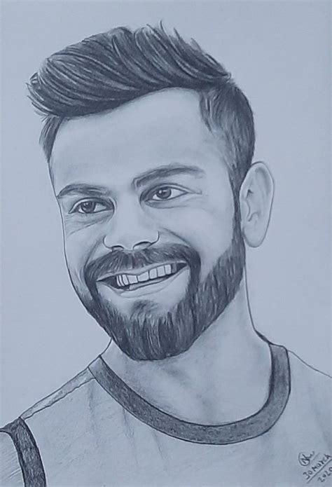 Virat Kohli Portrait Pencil Sketches Easy Pencil Sketch Portrait