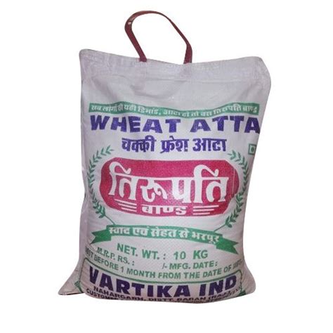 Tirupati Organic 10 Kg Wheat Flour Feature High In Protein Packaging Type Jute Bag