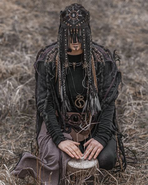 Goddess Mokosh Shaman Headdress Pagan Ritual Unisex Face Etsy