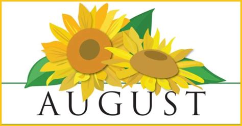 August Flowers Clipart Free Download On Clipartmag