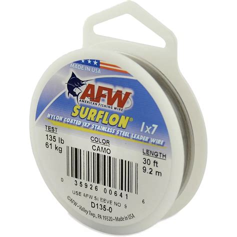 American Fishing Wire Surflon 40 Lbs 30 Ft Leader Wire Academy