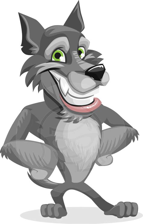 Wolf Cartoon Vector Character Graphicmama